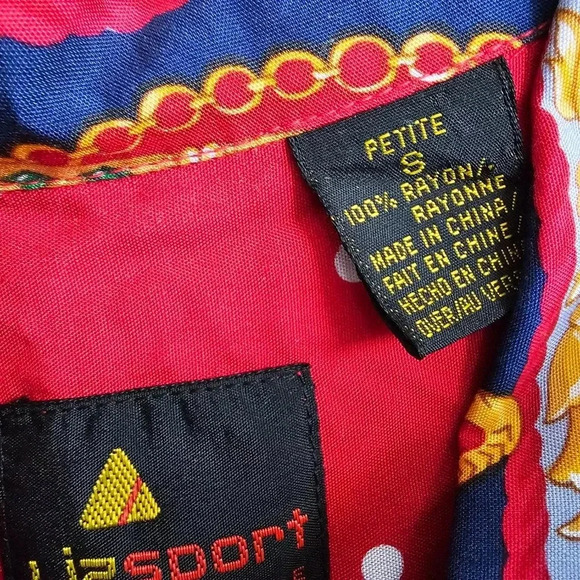 Vintage Liz Sport Print Red Short Set - Picture 6 of 11